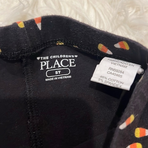 Children’s place girls Halloween candy corn print  leggings size:5T - Picture 3 of 6